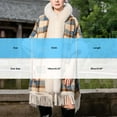 thumbnail image 3 of Miqool Women's Boho Shawl Coat Open Front Poncho Knitted Plaid Shawl Wrap Cape Tassel Cardigan Sweater, 3 of 4