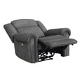 thumbnail image 6 of Lexicon Brennen Traditional Wood & Microfiber Power Reclining Chair in Charcoal, 6 of 8