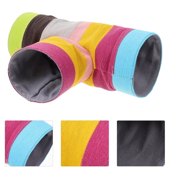 Niceauty Hamster Tunnel with Creative Tassel Design for Small Pet Exploration