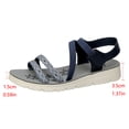 thumbnail image 6 of Dakaela Womens Hiking Walking Sandals Comfortable Athletic Quick Drying Summer Beach Water Shoes with Hook And Loop Straps Size 6-10 Blue, 6 of 8