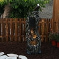 thumbnail image 3 of 50.79" H Outdoor Rainforest Waterfall Tree Trunk Fountain with Bald Eagle Outdoor Cascading Water Feature for Garden Patio Backyard Landscape Decor 3-Tier Water Fountains, 3 of 6