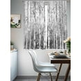 thumbnail image 5 of Sheer Curtains 72 Inches Long, Grey Forest Light Filtering Window Curtains for Living Room/Bedroom, Modern Oil Painting Art Rod Pocket Voile Sheer Curtain Drapes, 52"W x 72"L, 2 Panels, 5 of 8