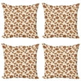 thumbnail image 1 of Ambesonne Paisley Throw Pillow Cover 4 Pack, Motif, 24", Pale Coffee, 1 of 2