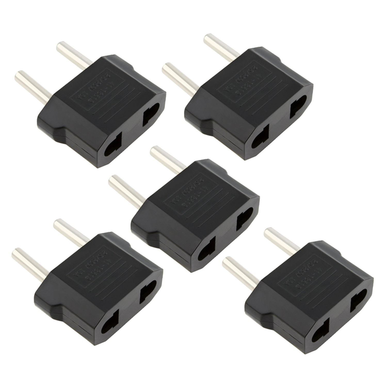 2X EU Europe Female to US USA Male Wall AC Power Plug Travel Adapter Converter W