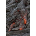 thumbnail image 2 of Illg, Cathy and Gordon 13x18 Black Ornate Wood Framed with Double Matting Museum Art Print Titled - Hawaii, Kilauea Molten lava hardening, 2 of 4