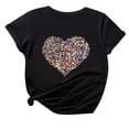 thumbnail image 2 of QISIWOLE - Camisetas para mujer, camisetas con gráfico de corazón valiente, camisetas divertidas de manga corta para mujer, camisetas retro inspiradoras, liquidación por menos de $10, 2 of 3