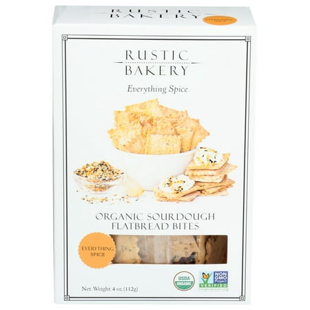 Rustic Bakery Flatbread Bites Everything (12 Pack) 4 oz