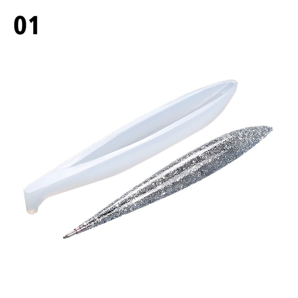 Bolígrafo molde de resina bolígrafo lápiz molde de silicona cristal pluma de resina herramienta de fabricación de bricolaje 1 pieza Jumpingount HA6671-01B
