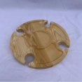 thumbnail image 4 of Coofit Wine Table Wooden Portable Round Detachable Wine Picnic Table Wine Beach Table, 4 of 10