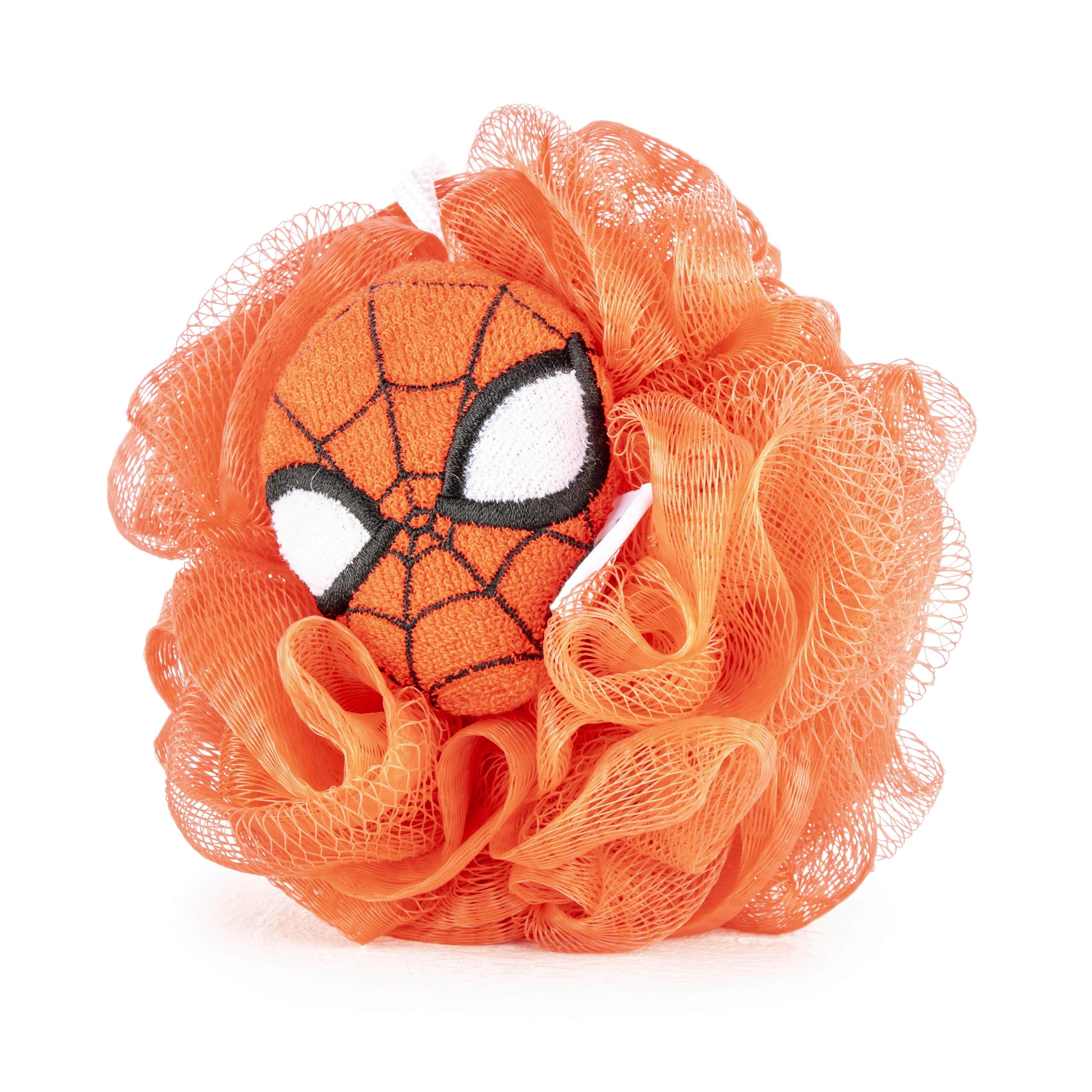 (4 pack) Marvel Kids 5" Spider-Man 3D Loofah, Polyester, Red
