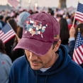 thumbnail image 4 of 250th Anniversary USA Hat 250 Year American Anniversary Baseball Cap Funny Adjustable Vintage Washed Patariotic Hats for Women Men, 4 of 7