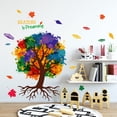 thumbnail image 3 of Naiovety 2 piezas de pegatinas de pared de árbol de tinta colorida, calcomanías extraíbles, papel tapiz, póster artístico, murales para sala de estar Decoración del hogar Naiovety HA083768-00, 3 of 6