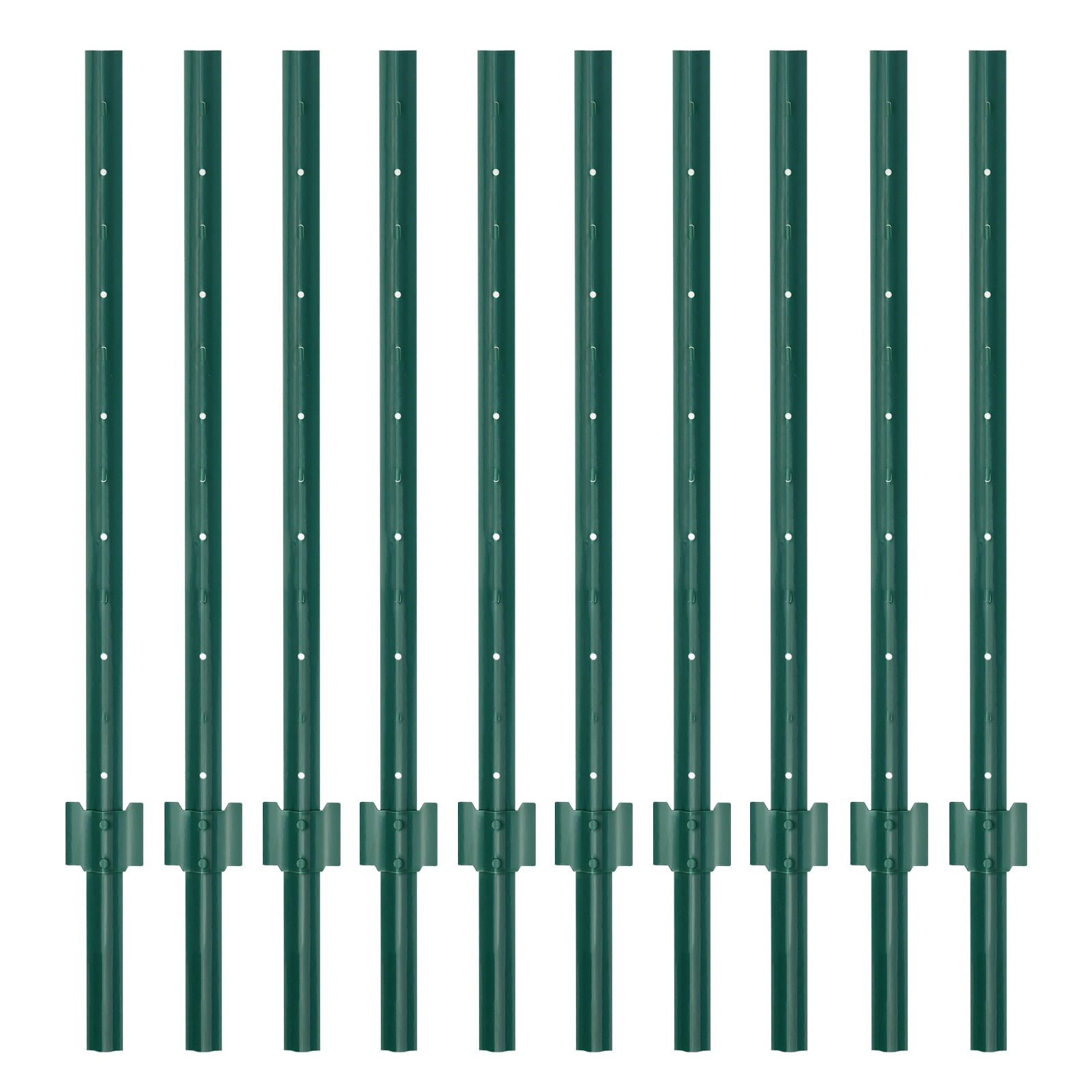 Metal Fence Post 4feet, Heavy Duty Garden Fence Post for Holding Wire Fence, Sign U Post Pack of