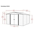 thumbnail image 3 of Arrow Woodridge Coffee/Woodgrain Steel Storage Shed, 3 of 7