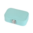 thumbnail image 2 of UDIYO Jewelry Box Large Capacity Multi-compartments Soft Flocking Faux Leather Portable Necklace Earrings Finger Ring Travel Jewelry Organizer Travel Use, 2 of 8