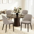 thumbnail image 1 of MALOL Upholstered Dining Chairs Set of 4, Modern Kitchen Chairs with Back, Fabric Side Dining Room Chairs with Wood Legs, Camel, 1 of 21