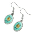 thumbnail image 2 of Punch The Clock Funny Humor Novelty Dangling Drop Oval Charm Earrings, 2 of 4