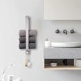 thumbnail image 2 of Stainless Steel Towel Rack, Self Adhesive Guest Towel Rack No Drilling, Adhesive Bath Towel Rack With Hooks For Bathroom (40cm, Brushed, 2 of 4