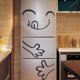thumbnail image 4 of Etiqueta engomada de la cara feliz y deliciosa pegatinas de pared del refrigerador de la cara sonriente decoración del arte del hogar ambiental (A), 4 of 8