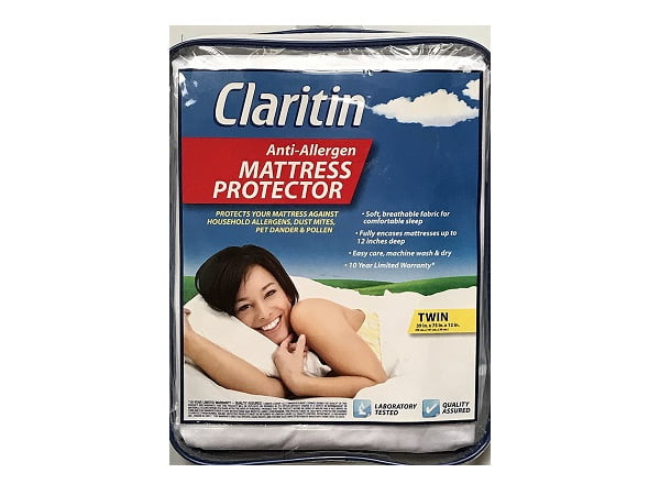 Claritin Ultimate Allergen Barrier Mattress Protector Luxurious Protection TWIN 