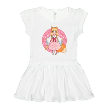

Inktastic Fox Chibi Anime Girl Gift Toddler Girl Dress