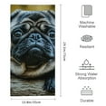 thumbnail image 3 of ZFLMY Pug Dog Funny Kitchen Towels 100% Polyester Soft Bath Towel Absorbent Hand Towels for Kitchens, Bathrooms, Showers 29.5x13.8 inches 29.5x13.8in, 3 of 6