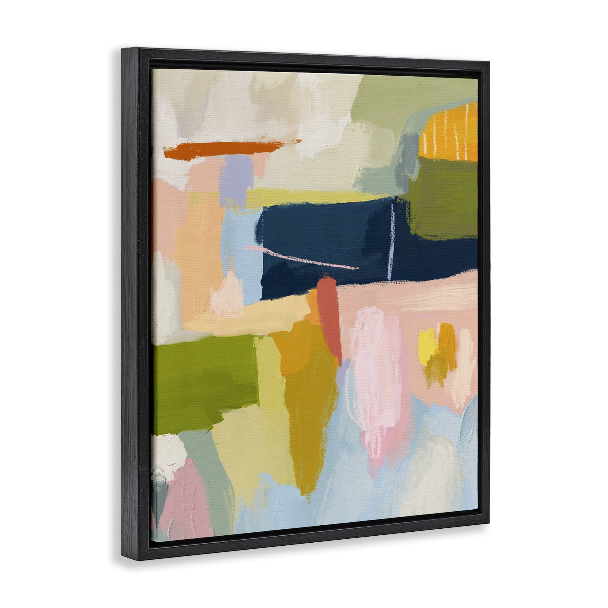 Stupell Industries Pastel Wonder Smattering Black Framed Floater Canvas Wall Art, design by Lisa Nohren
