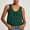 *Green, variant on Women's V-Neck Sleeveless Button Down Tank Top, Casual Ruffled Strap Blouse Brown,Women's Plus M