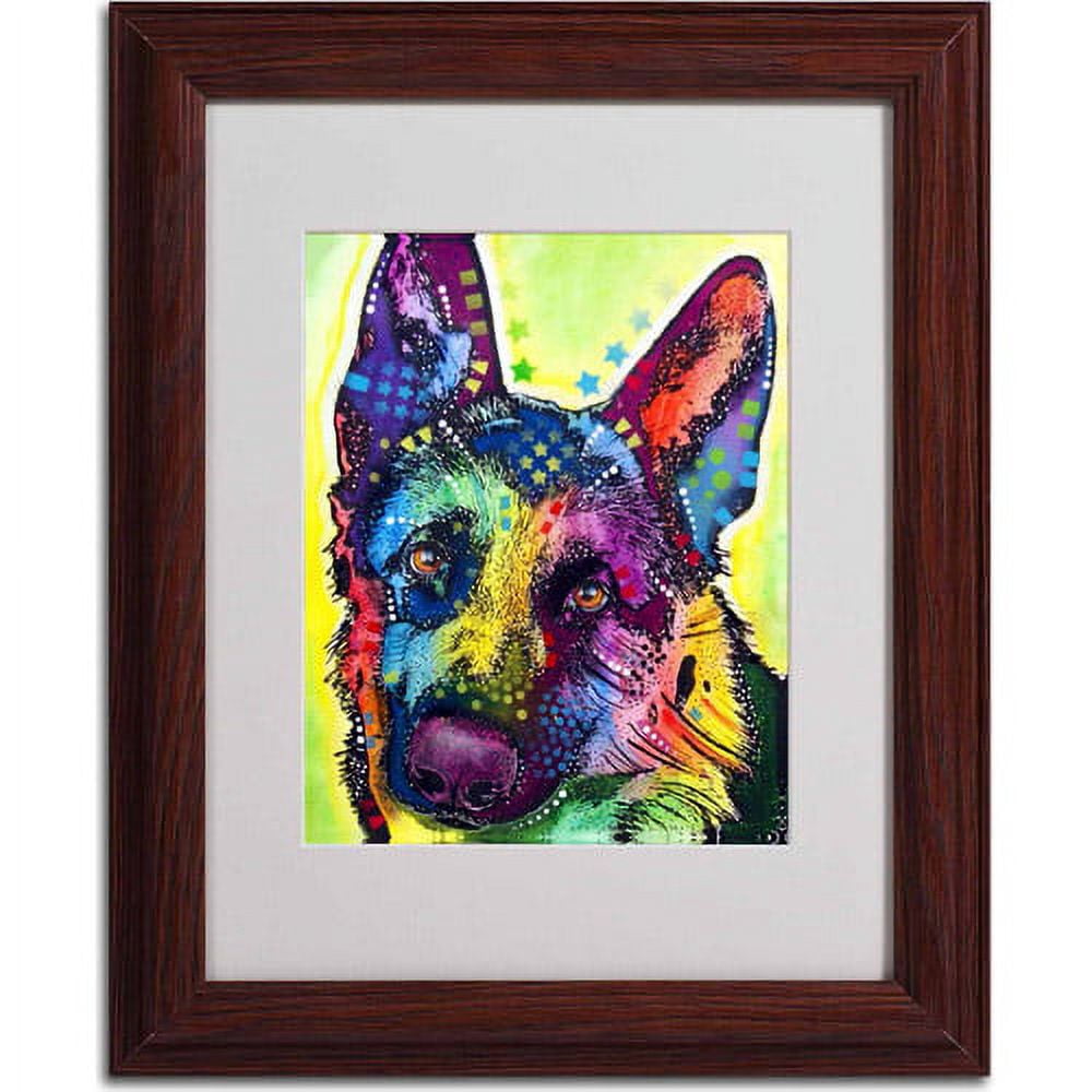 Matted art under acrylic in a wood frame