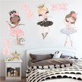 thumbnail image 1 of 3 Pegatinas De Pared De Bailarina Para Niñas, Hermosas Niñas De Ballet Extraíbles Con Calcomanías De Pared De Mariposa, Decoración De Arte De Pared De Pequeña Princesa Para Dormito, 1 of 5