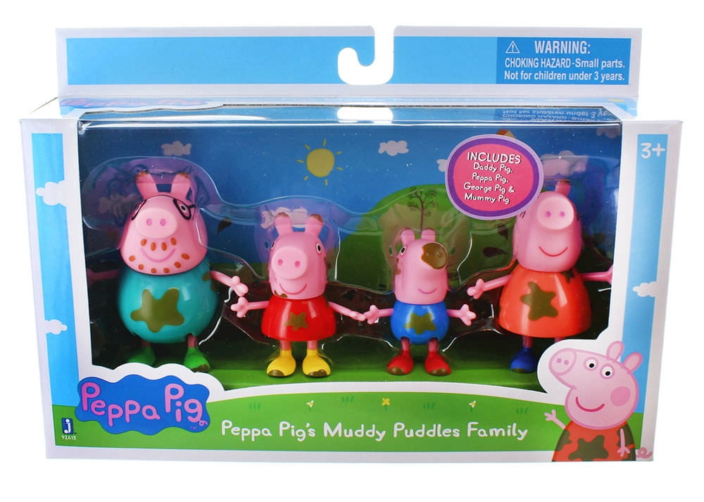 Daddy Peppa George Peppa Pig ~ Family Figures 4 Pack ~ Inc Mummy