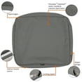 thumbnail image 6 of Classic Accessories Montlake FadeSafe Water-Resistant Patio Lounge Back Cushion Cover, 25 x 15 x 4 Inch, Light Charcoal, 6 of 9