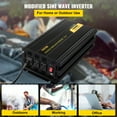 thumbnail image 2 of VEVOR Power Inverter 1250W Modified Sine Wave Inverter DC12V to AC120V Car Converter with USB Port LCD Display Remote Controller LED Indicator AC Outlets Inverter for Car RV Truck Boat Travel Camping, 2 of 9