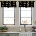 thumbnail image 3 of LALILO Kitchen Curtain Valance Jack Lantern Pumpkin Rod Pocket Window Curtain 52"x 18" Set of 2, 3 of 7