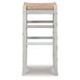 thumbnail image 2 of Anya Bar Height Stool Set of 2, Brown Woven Seat, 30 Inch Rustic White, 2 of 5