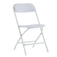 thumbnail image 4 of Folding Chair Set Of 4, Foldable Garden Chair, Outdoor Picnic Chair, Weatherproof White Chair, Picnic Chairs for 4 Person, Portable Folding Chairs - White, 4 of 9