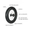 thumbnail image 2 of Miumaeov 90/100-16 Rear Tire Rim Wheel and 428 41T Sprocket for Dirt Pit Bike TTR125 KX100 CRF100 Apollo 125cc Taotao 3.81"*23.03", 2 of 15