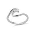 thumbnail image 3 of 925 Sterling Silver Oxidized Platinum Plated Ocean Wave Women Valentines Day Gifts Ring, 3 of 4