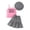 Pink, variant on ZACPNCV Toddler Girls Summer Clothes Letter Print Sleeveless Tank Top Plaid Skirt Set with Hats Day Kids Outfits Pink 6-7 Years