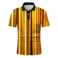 thumbnail image 2 of Vedolay Men's Summer Fashion Short Sleeve Turndown Neck Printed Button Top,Yellow M, 2 of 4