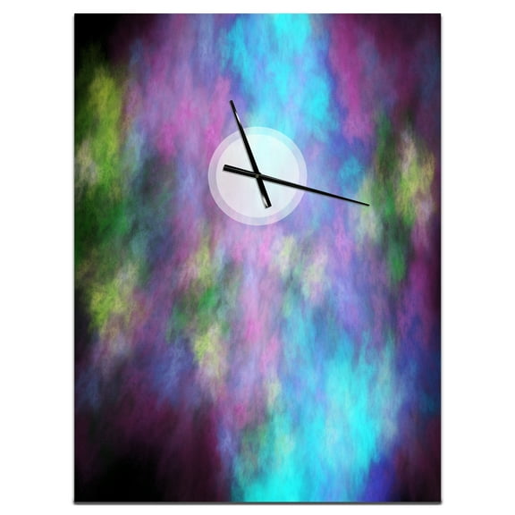 Designart 'Perfect Blue Purple Starry Sky' Modern wall clock