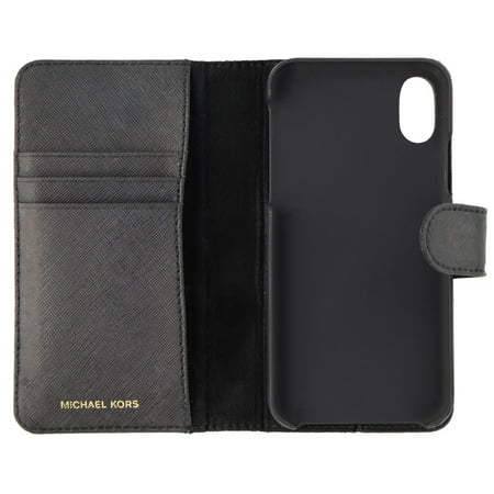 Forskudssalg browser mørkere Michael Kors Saffiano Leather Folio Phone Case for iPhone X - Black |  Walmart Canada
