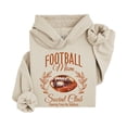 thumbnail image 4 of Football Mom Social Club Hoodie for Women Game Day Cheering From the Sidelines Pullover, Sand Hoodie, M, 4 of 8