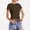 Bronze, variant on Women Tshirts Simple Solid Color Crewneck Short Sleeve Slim Fit Tee Womens Blouse Bronze L