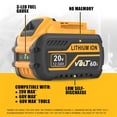 thumbnail image 4 of New Model 4PACKS 20V/60V 12Ah Lithium Battery Replace for DW 60V Battery Compatible with 20V/60V MAX Cordless Power Tools, 4 of 8