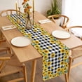 thumbnail image 3 of Yellow Sunflower Table Runner - 48 Inch Long, Kitchen Dining Table Runner Dresser Scarves, Summer Bee Floral Black White Plaid Farmhouse Decor for Coffee Tables Wedding Party Banquet, 3 of 8
