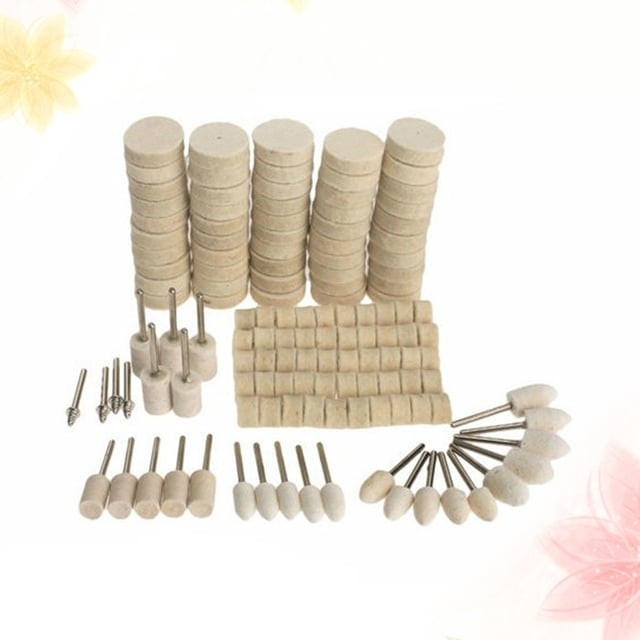 HINTRMENT Felt Wool Polishing Wheel Set 129Pcs for Drill Metal Grinding Buffing Tools