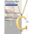 thumbnail image 5 of PROSTEEL Initial Pendant C Gold Plated Necklace Alphabet Letter Stainless Steel Necklace for Women Mom Daughter, Personalized Name Charm Jewelry Birthday Gift, 5 of 8