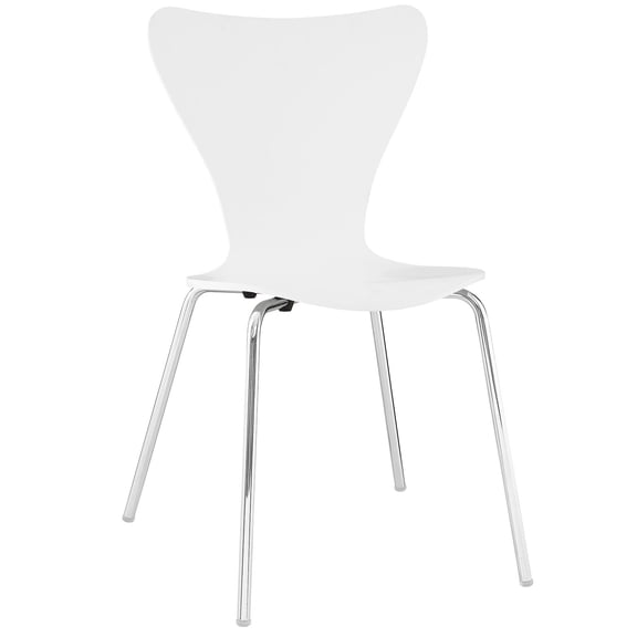 Modern Contemporary Kitchen Wood Dining Side Chair White