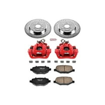 PowerStop Rear Z23 Evolution Sport Brake Pad and Rotor Kit with Red Powder Coated Calipers Fits: FORD Select Models KC4744